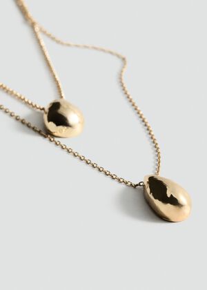 Double drop pendant necklace
