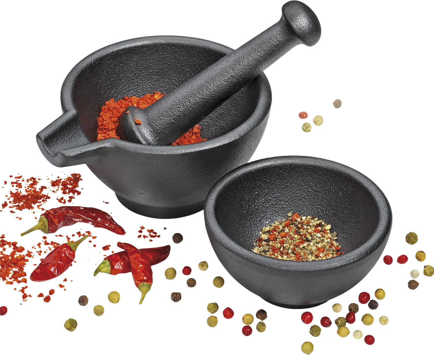 Morters&aelig;t st&oslash;bejern m/morter, sk&aring;l og st&oslash;der