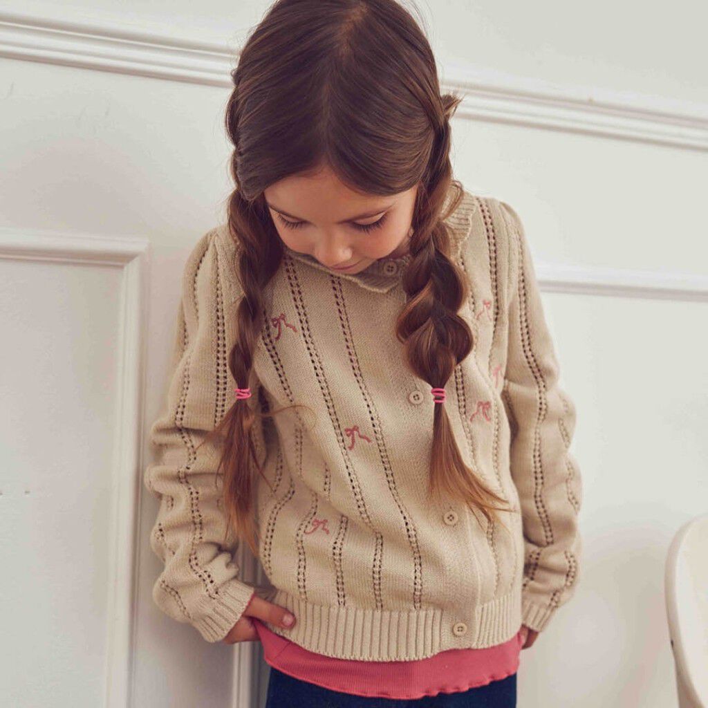 Bouquet Knit Pointelle Cardigan