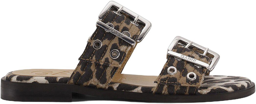 Feminine Buckle Two Strap Sandal De