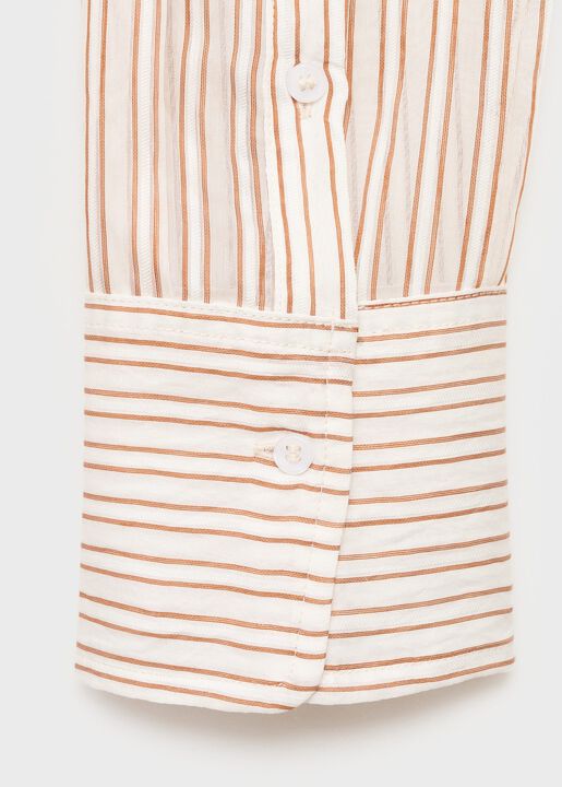 Semi-transparent striped shirt