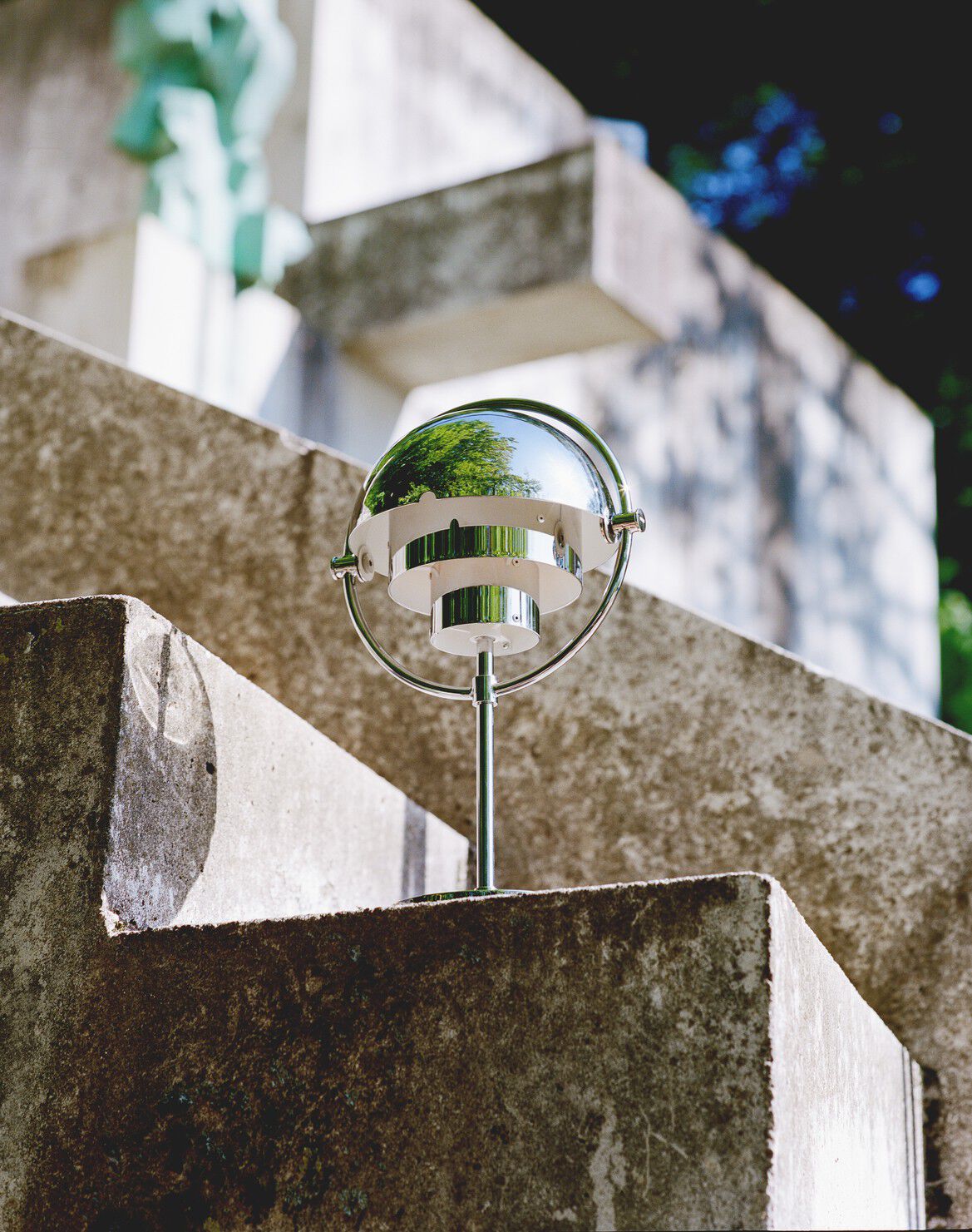 Multi-Lite Portable Lamp, EU Base: Chrome, Shade: Chrome