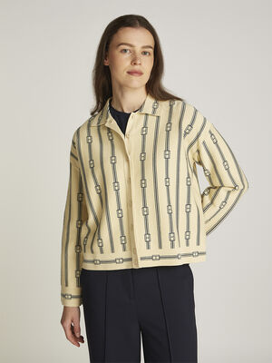 GRAPHIC FLAG RLX POLO CARDI LS