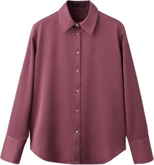 Regular-fit satin shirt