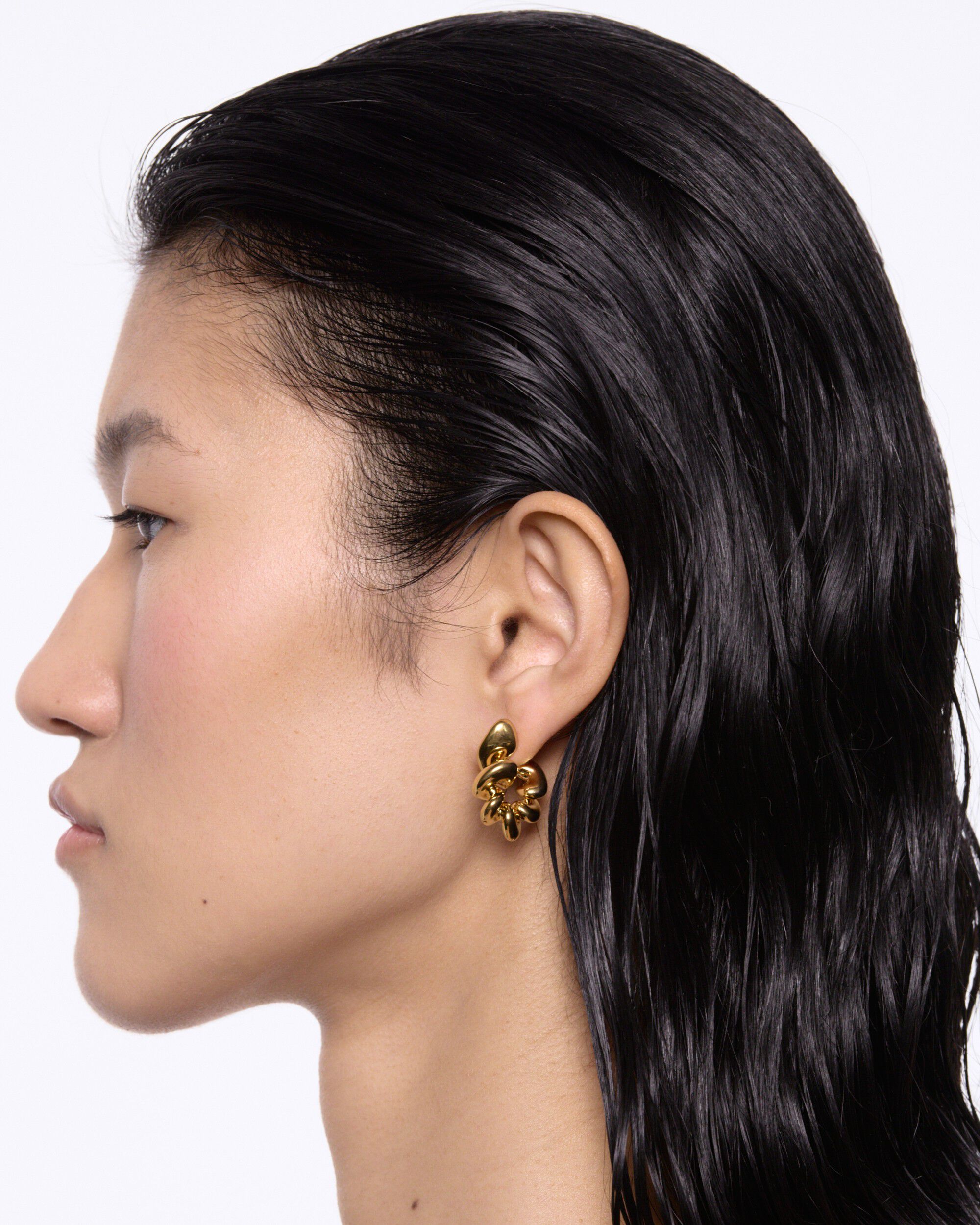 Coil Hoops Medium Gold - PAIR