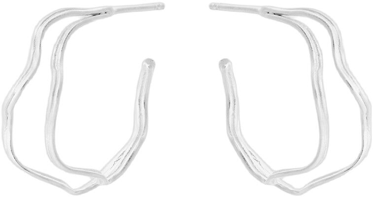 Small Double Wave Hoops size 23 mm