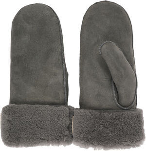 BELUKTA - MITTENS - SHEEP SUEDE W/ CURLY SHEARLING AROUND TH