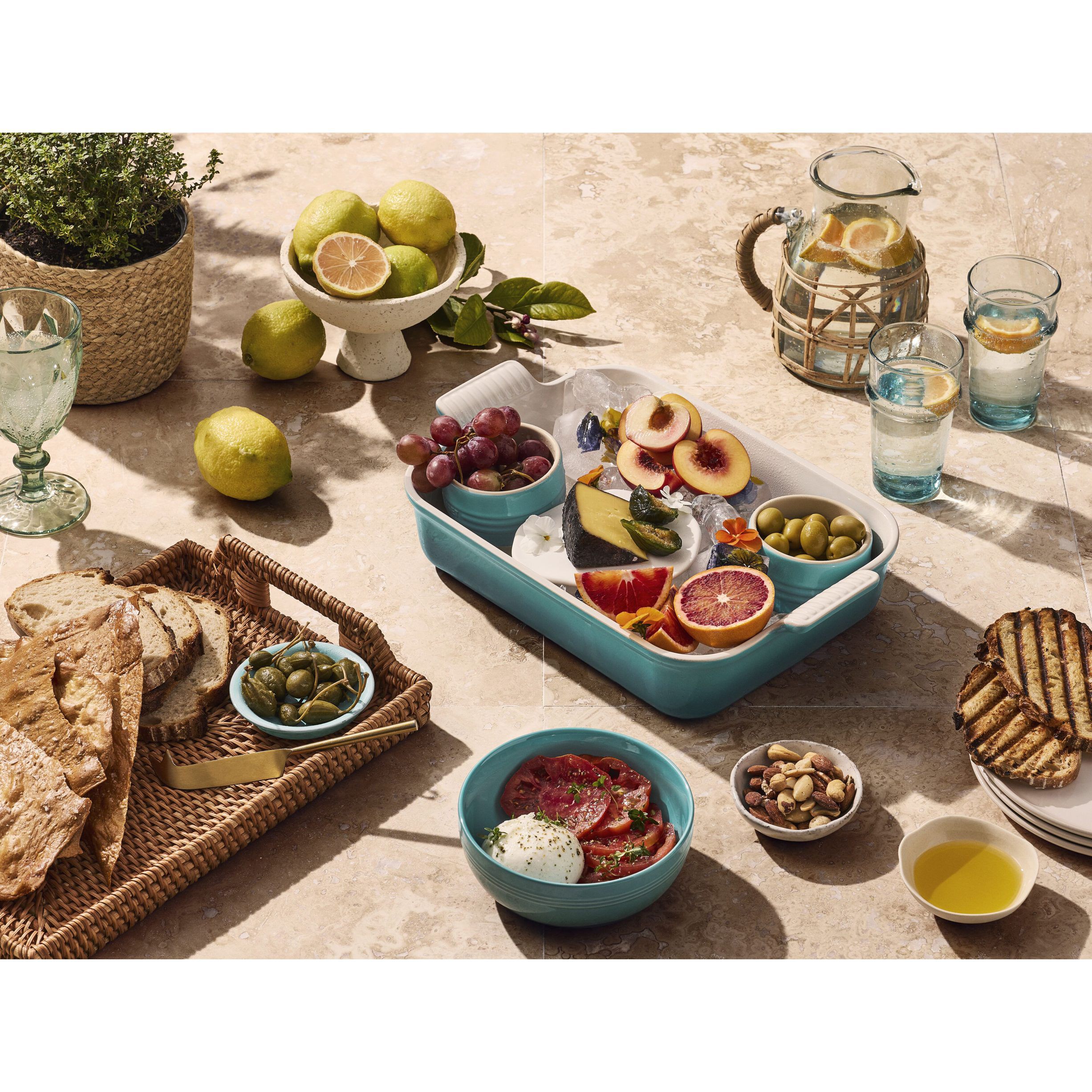 Le Creuset Signature stent&oslash;j serveringssk&aring;l 24cm Bleu Riviera