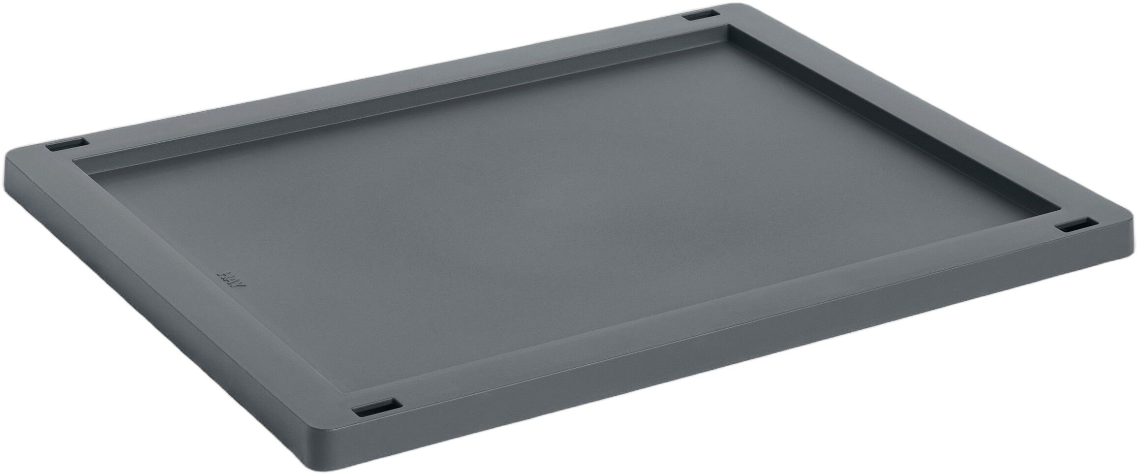 HAY Colour Crate Lid Plastic-Medium-Charcoal