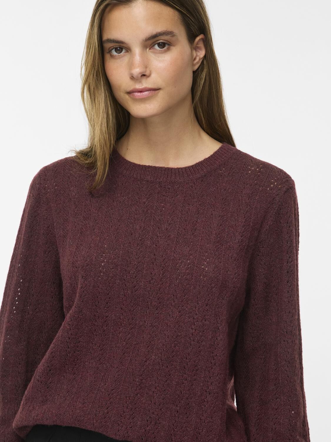 VILIGA POINTELLE L/S O-NECK TOP -NO