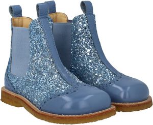 Chelsea st&oslash;vle med glitter og brogu
