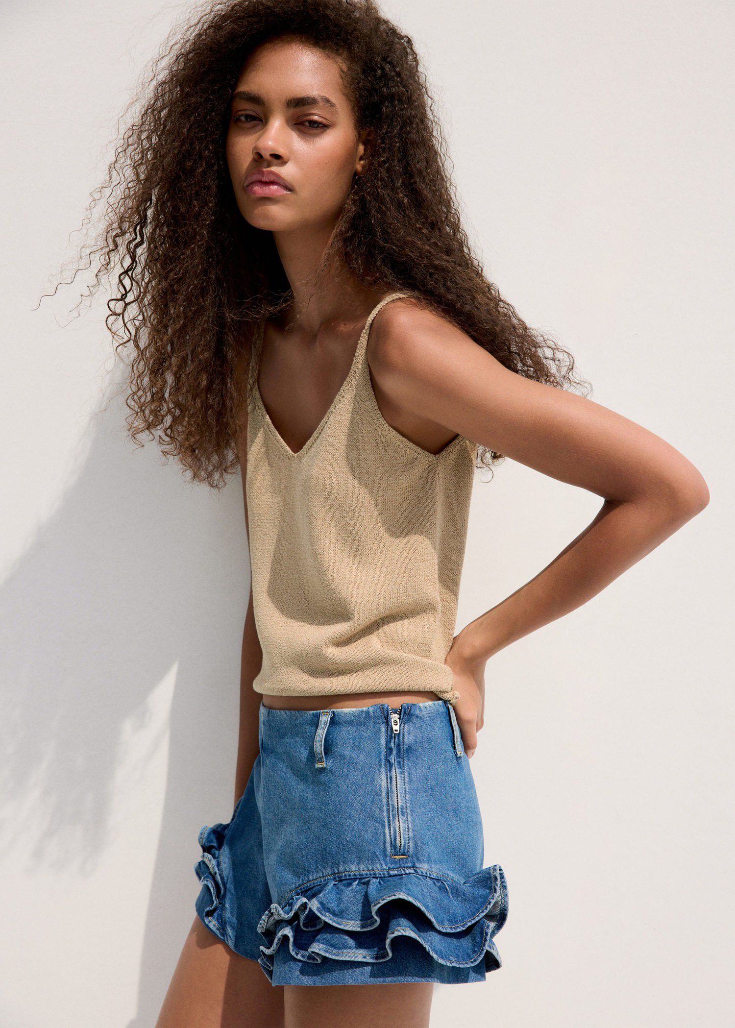 Knit strap top