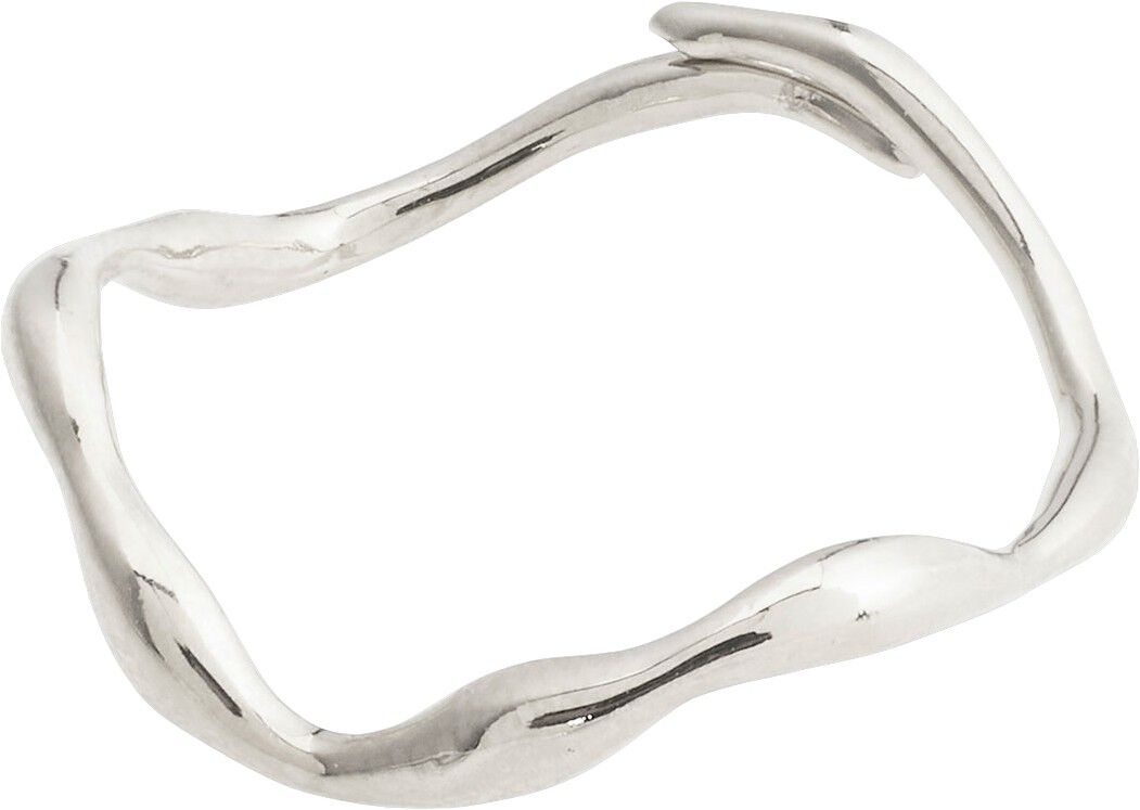 LULU organic shaped stack ring silver-plated
