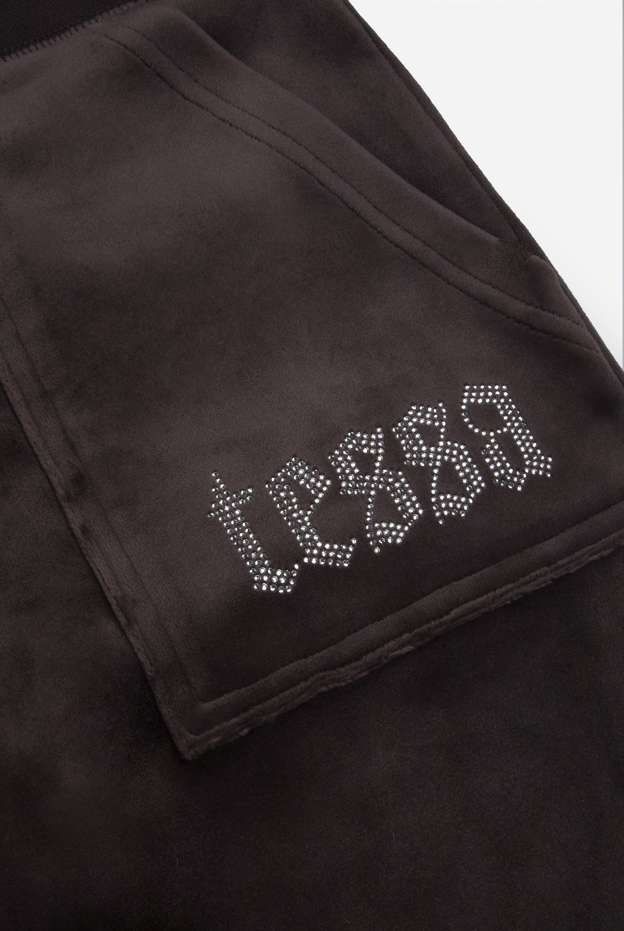 Tessa x Juicy - velour track pants m. diamanter
