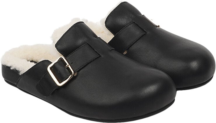 NESSO - SKIN MULES WITH ADJUSTABLE BUCKET