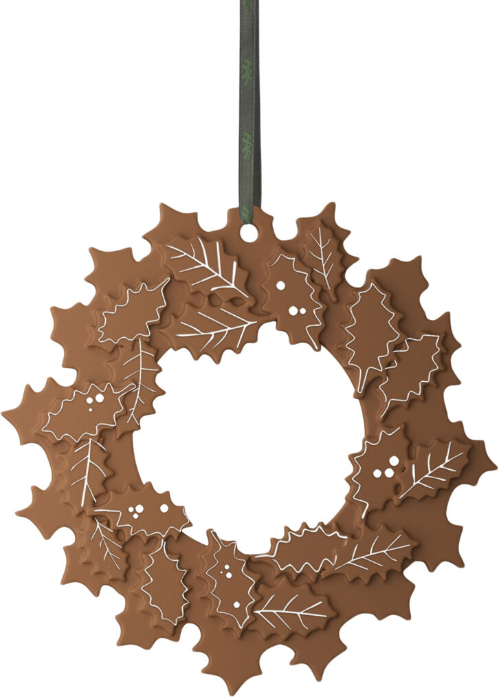 Gingerbread Julekrans &Oslash;18. 5 cm brun
