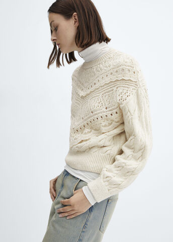 Knit embroidered sweater