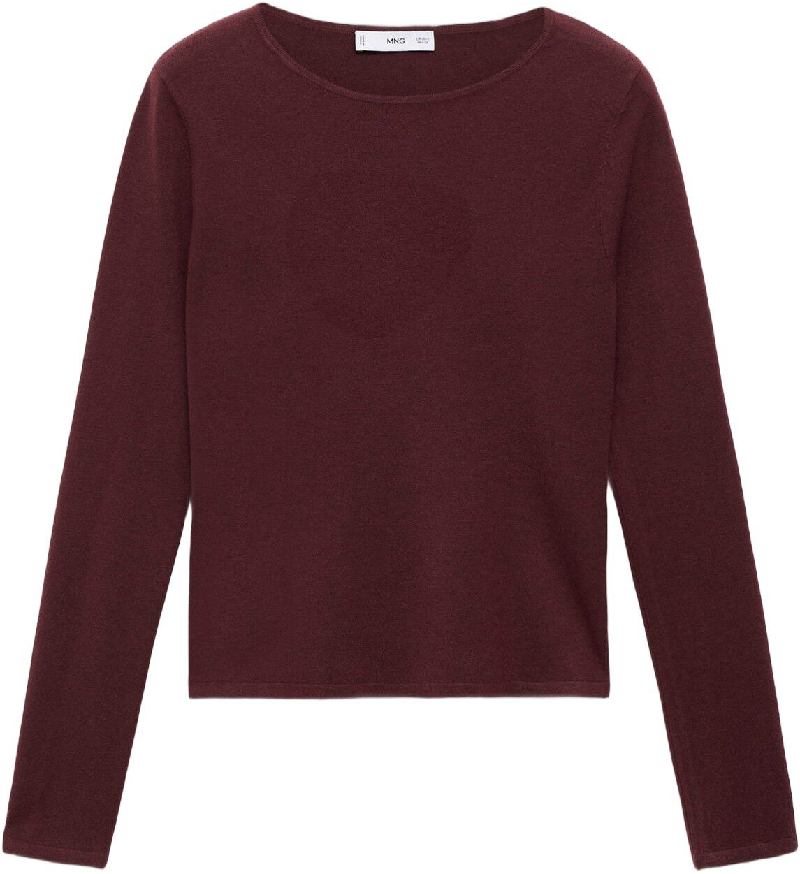 Long-sleeved fine-knit sweater