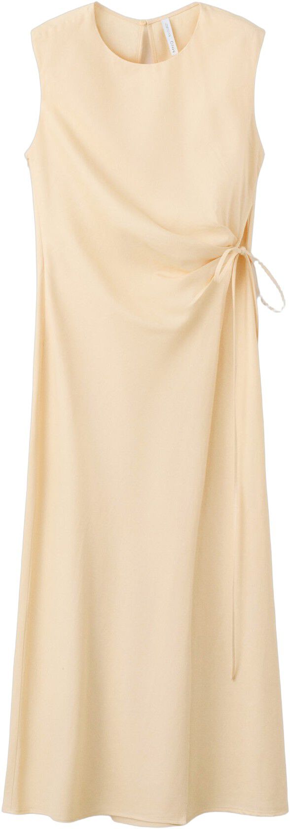Wrap midi-dress with knot