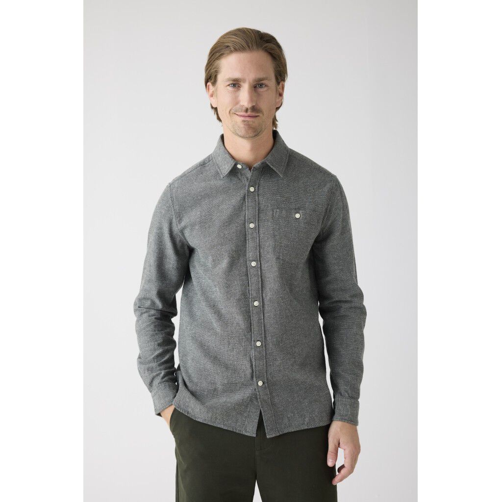 Organic Cotton Fishbone Flannel Shirt GOTS