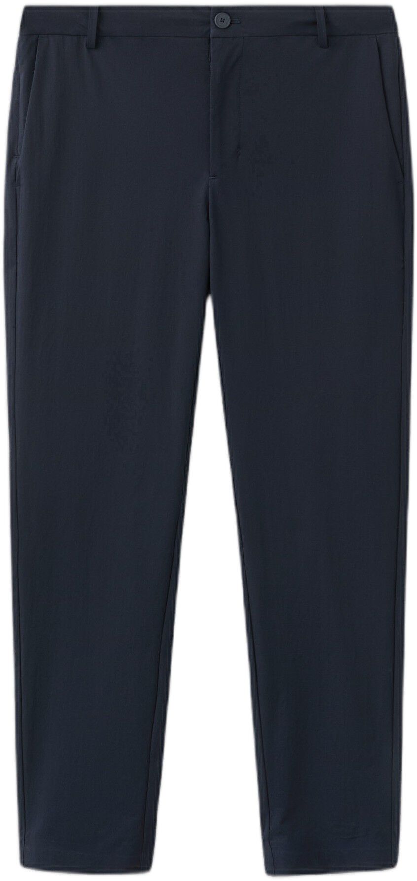 Stretch fabric slim-fit trousers wi