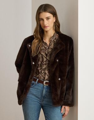 FAUX MINK-FAUX MINK COLLARLESS
