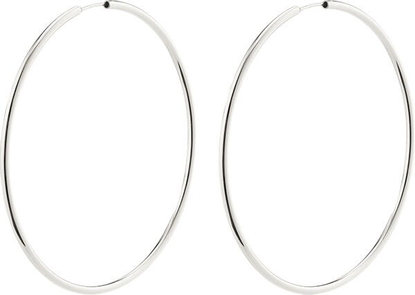 APRIL recycled store hoop øreringe sølvbelagt