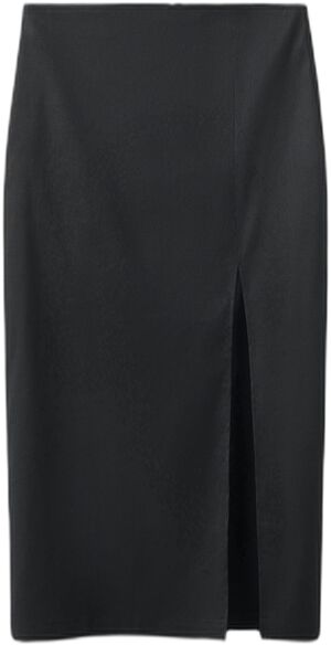 Midi skirt in a linen-cotton blend