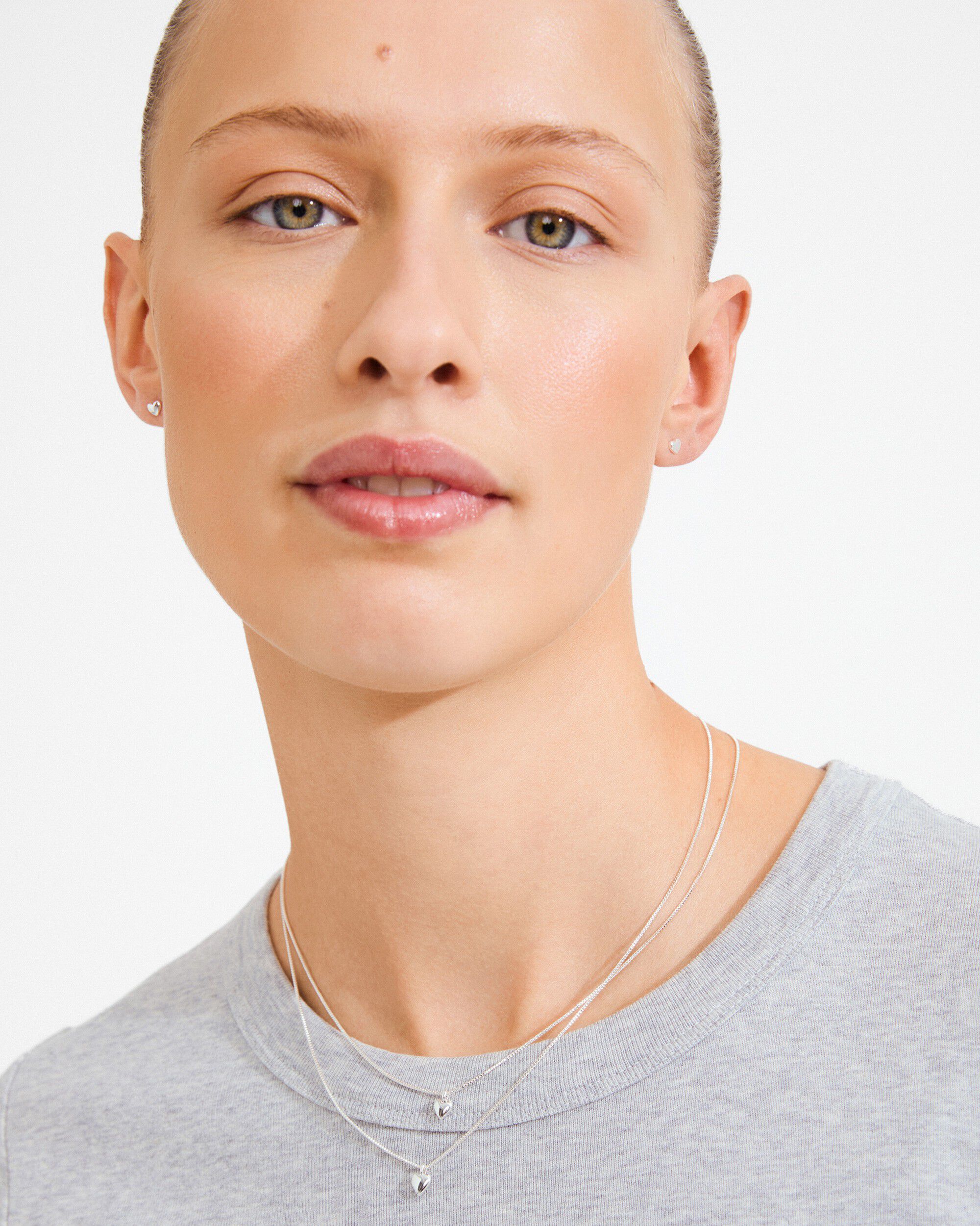 PENINA gift set, necklace & earstuds, silver-plated
