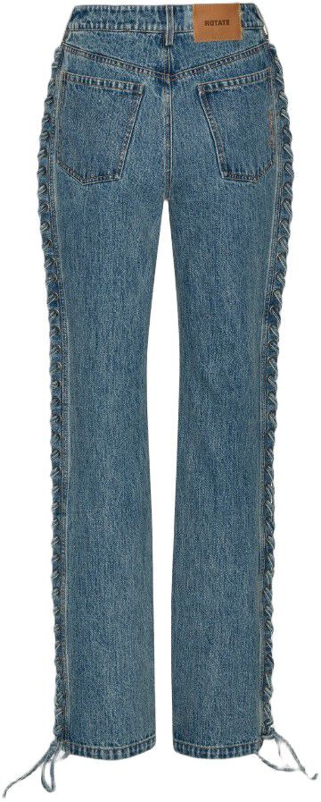LACED STRAIGHT LEG JEANS