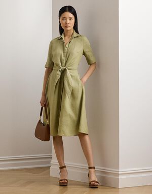 SOFT DRAPEY LINEN-DRESS