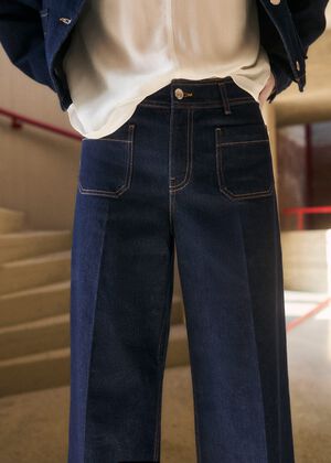 Wideleg jeans with pockets rinse wa