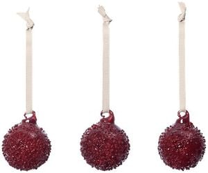 Flurry Glass Baubles - S - Set of 3