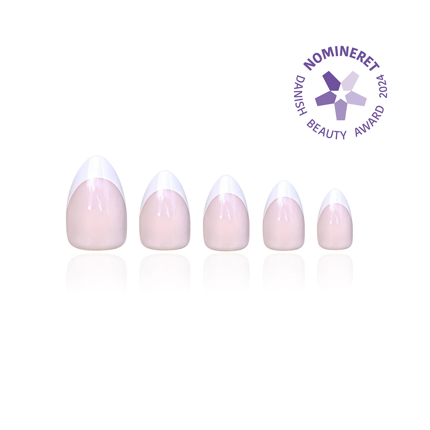 Classic French, Medium Almond - Instant Pro Press-on Manicure