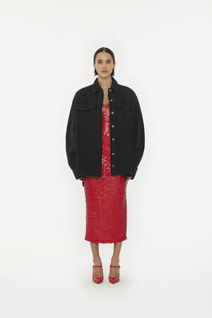 SEQUINS PENCIL SKIRT