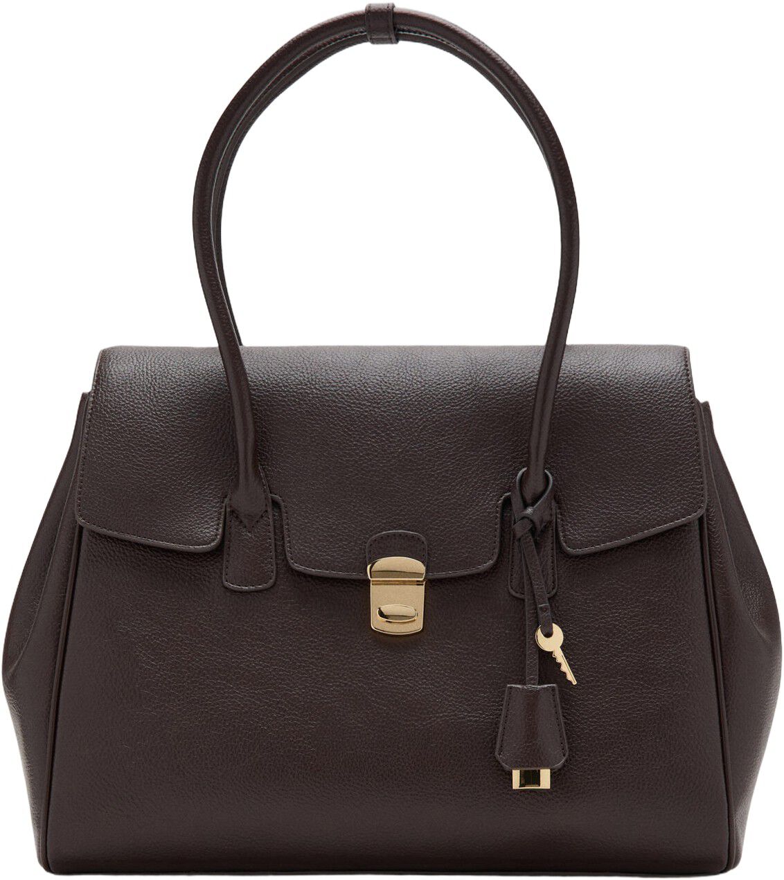 Medium city handbag with flap