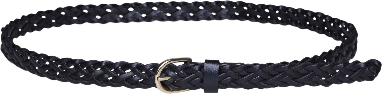 PCAVERY LEATHER BRAIDED SLIM BELT N