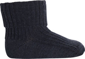 ANKLE WOOL RIB TURN DOWN