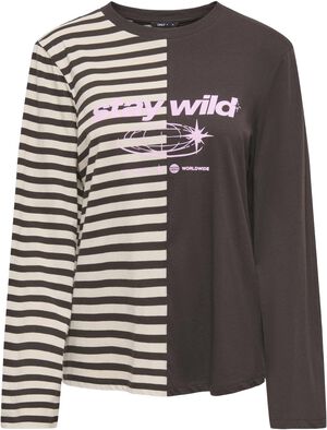 ONLAVA L/S HALF STRIPED T-SHIRT JRS