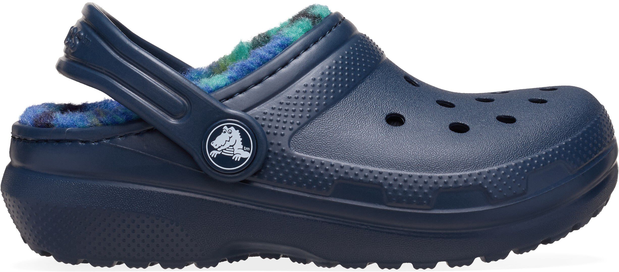 Classic Lined Bold Check ClogK Navy