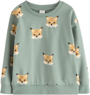 Mjuk bomullssweatshirt med avslappn