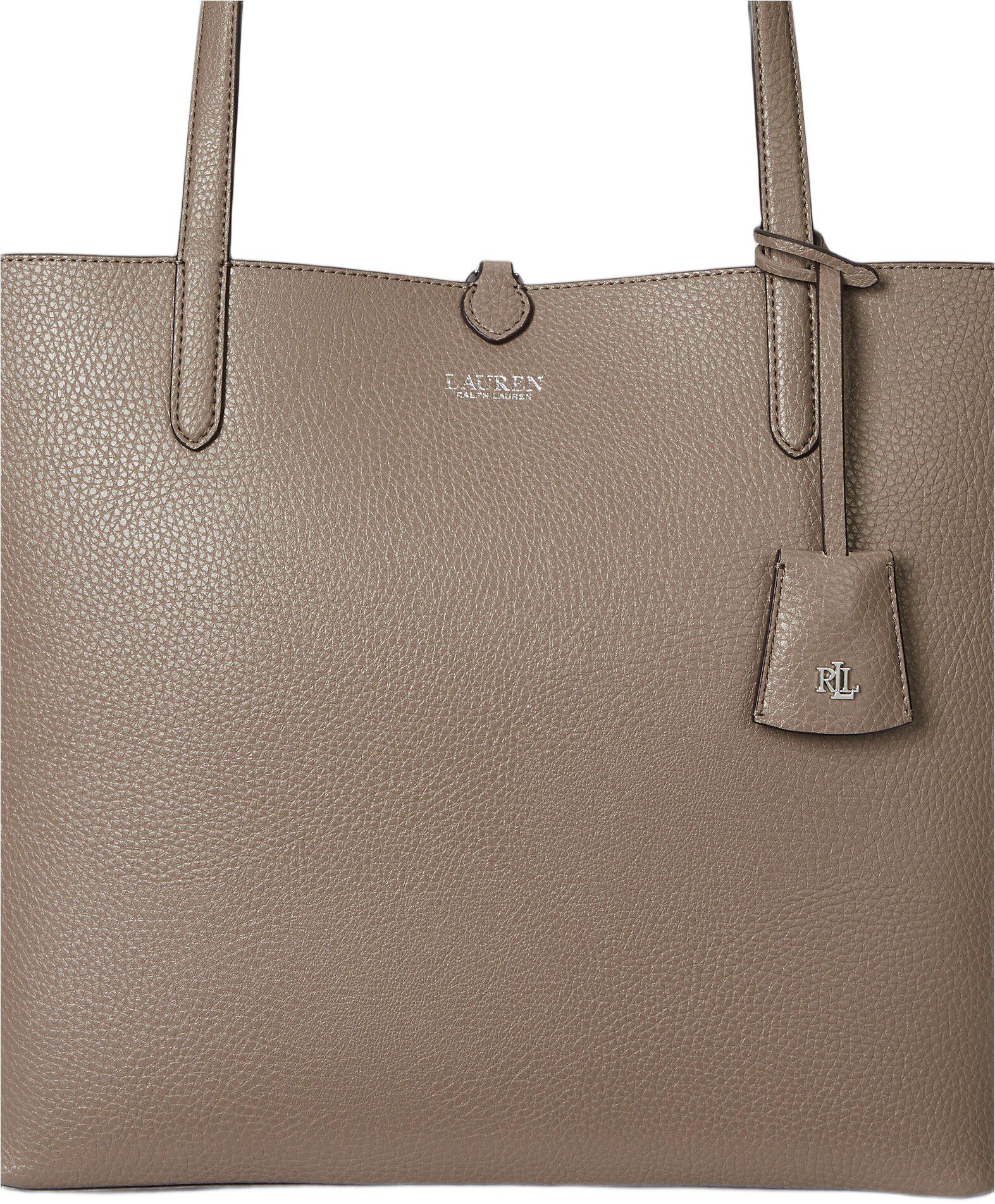 Faux-Leather Large Reversible Tote Bag