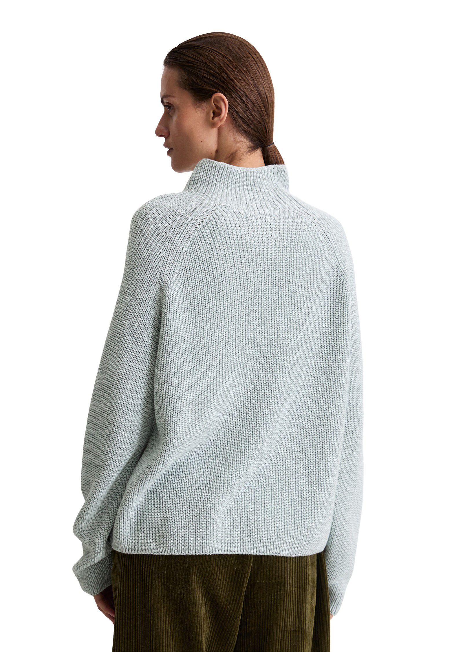 Pullover, longsleeve, stand-up coll