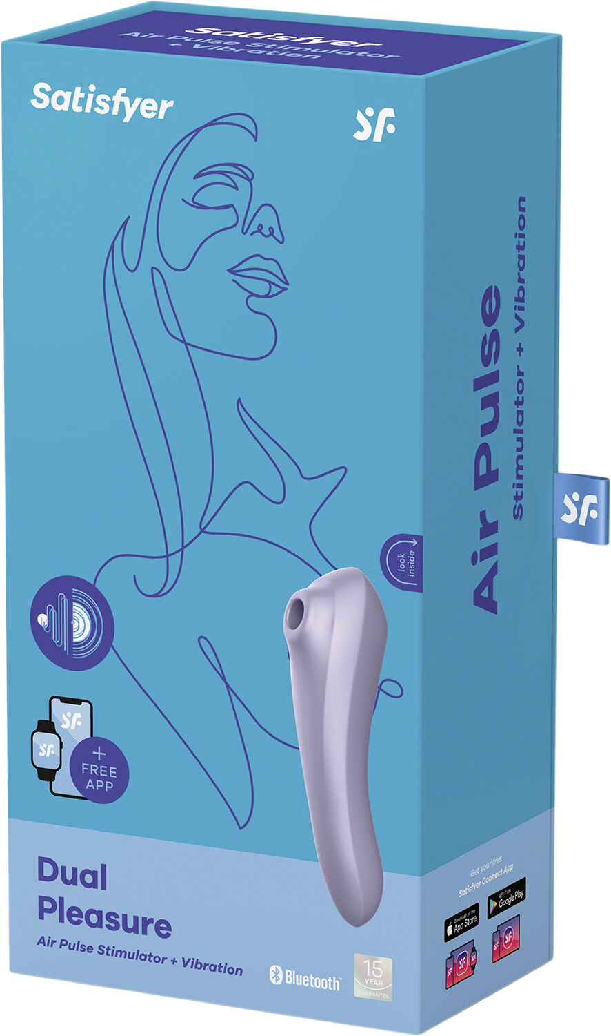 Satisfyer Dual Pleasure Mauve lufttryk vibrator