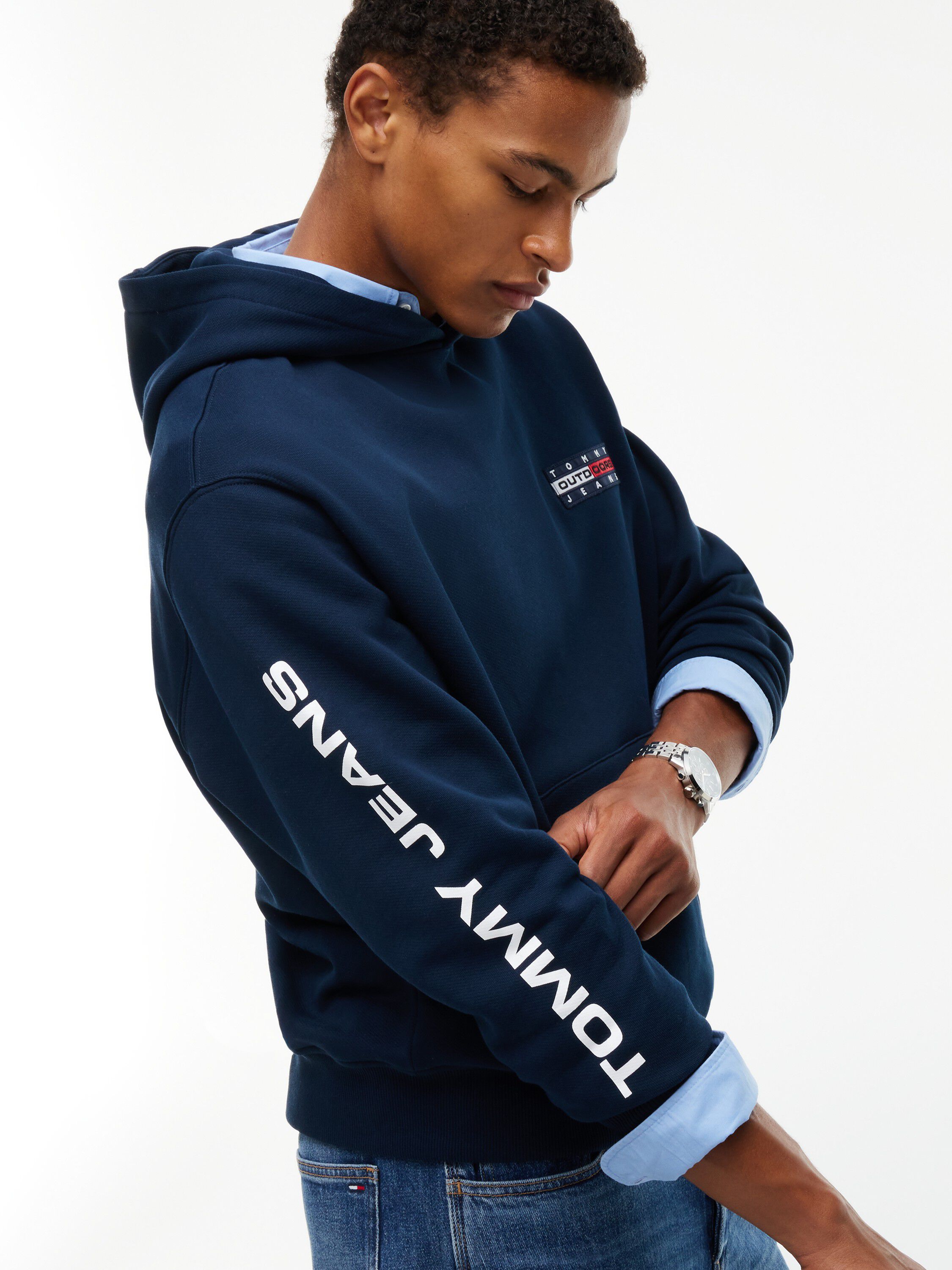 Back Logo Relaxed Fleece Hoody