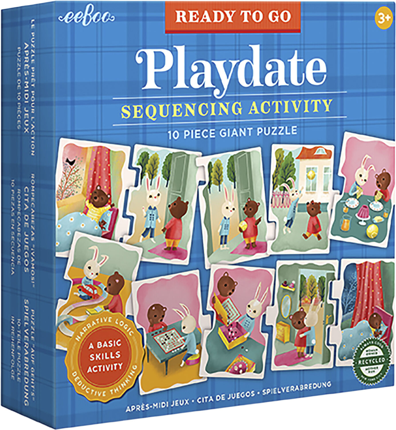 eeBoo - Jumbo puslespil 10 brk - Legeaftale