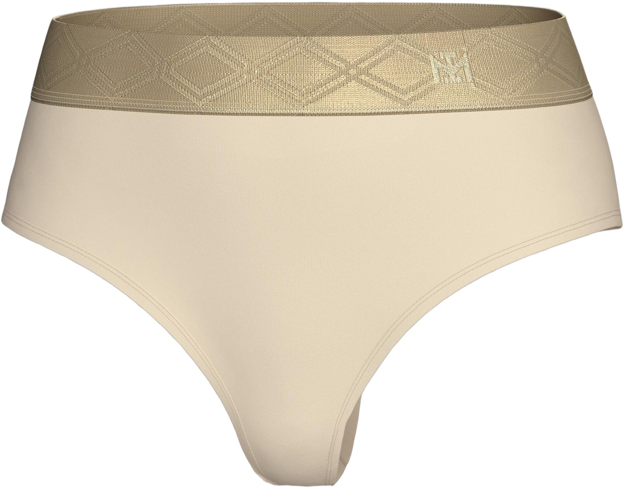 Thong with elastic waistband