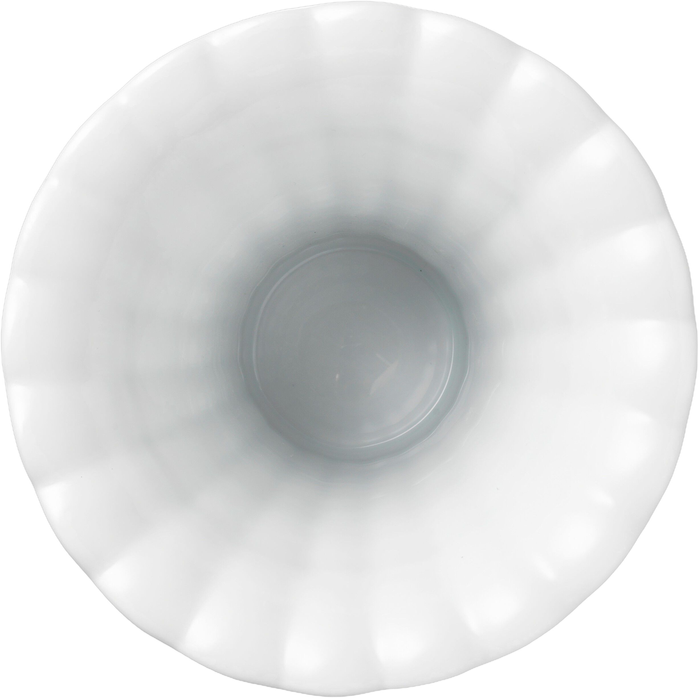 Hvid vase med guldkant, 23 cm