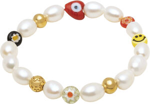 Men's Smiley Face Pearl Bracelet