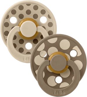 BIBS Pacifier Studio Colour 2 PACK Polka Mix Latex Size 1 Va